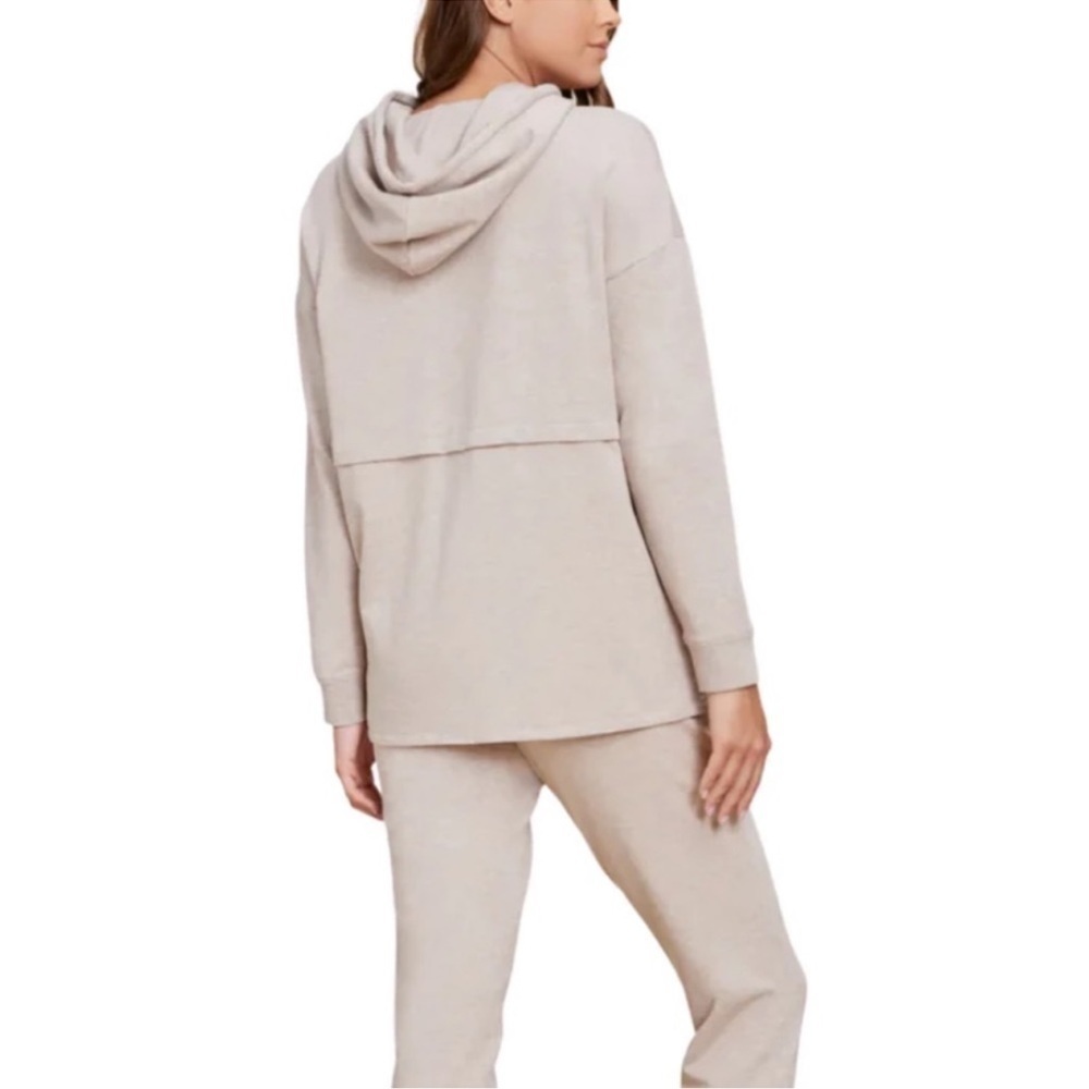 Barefoot Dreams Cream Malibu Collection Hoodie Luxe Lounge Anorak Sweatshirt S - Picture 3 of 10